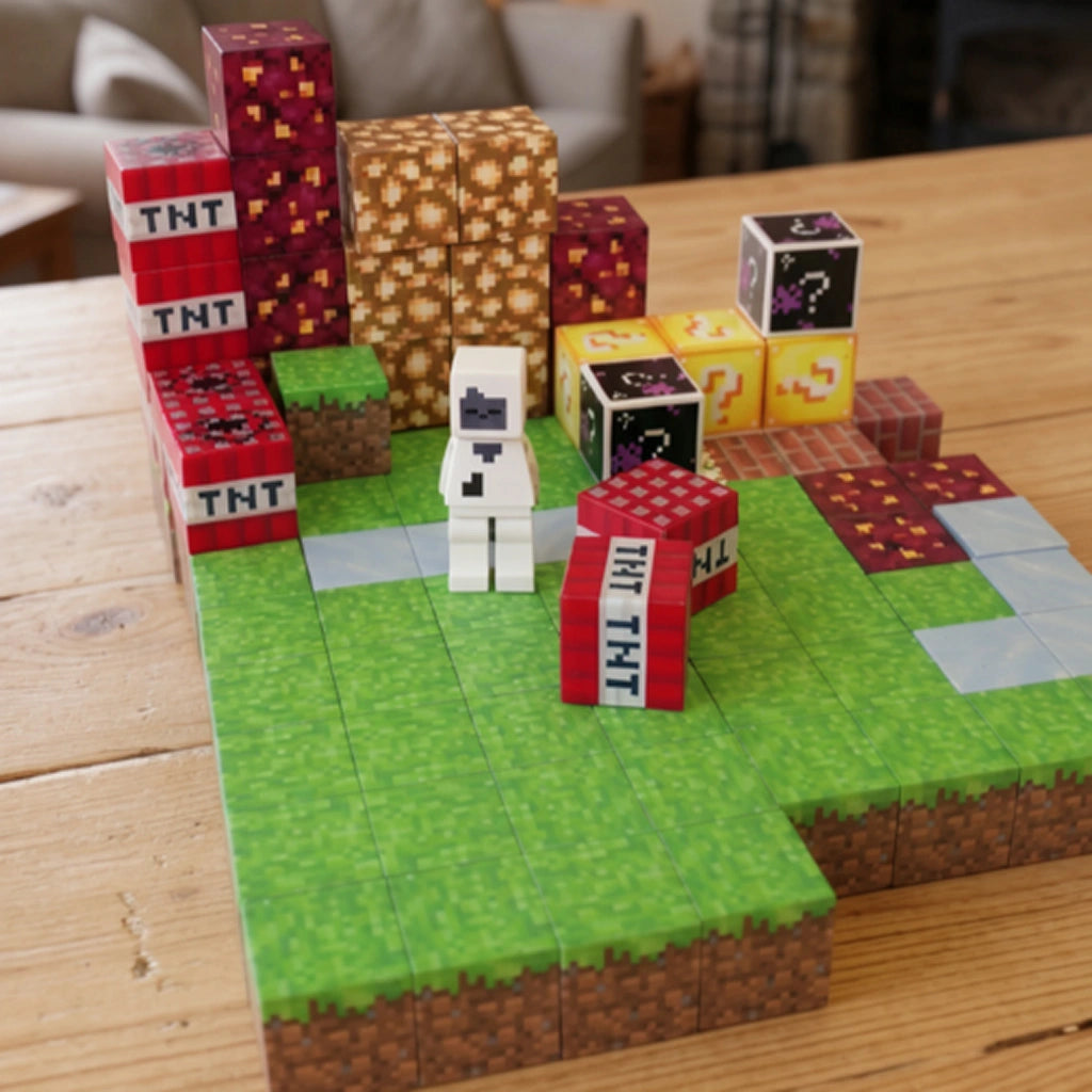 Bloques magnéticos de construcción tipo Minecraft