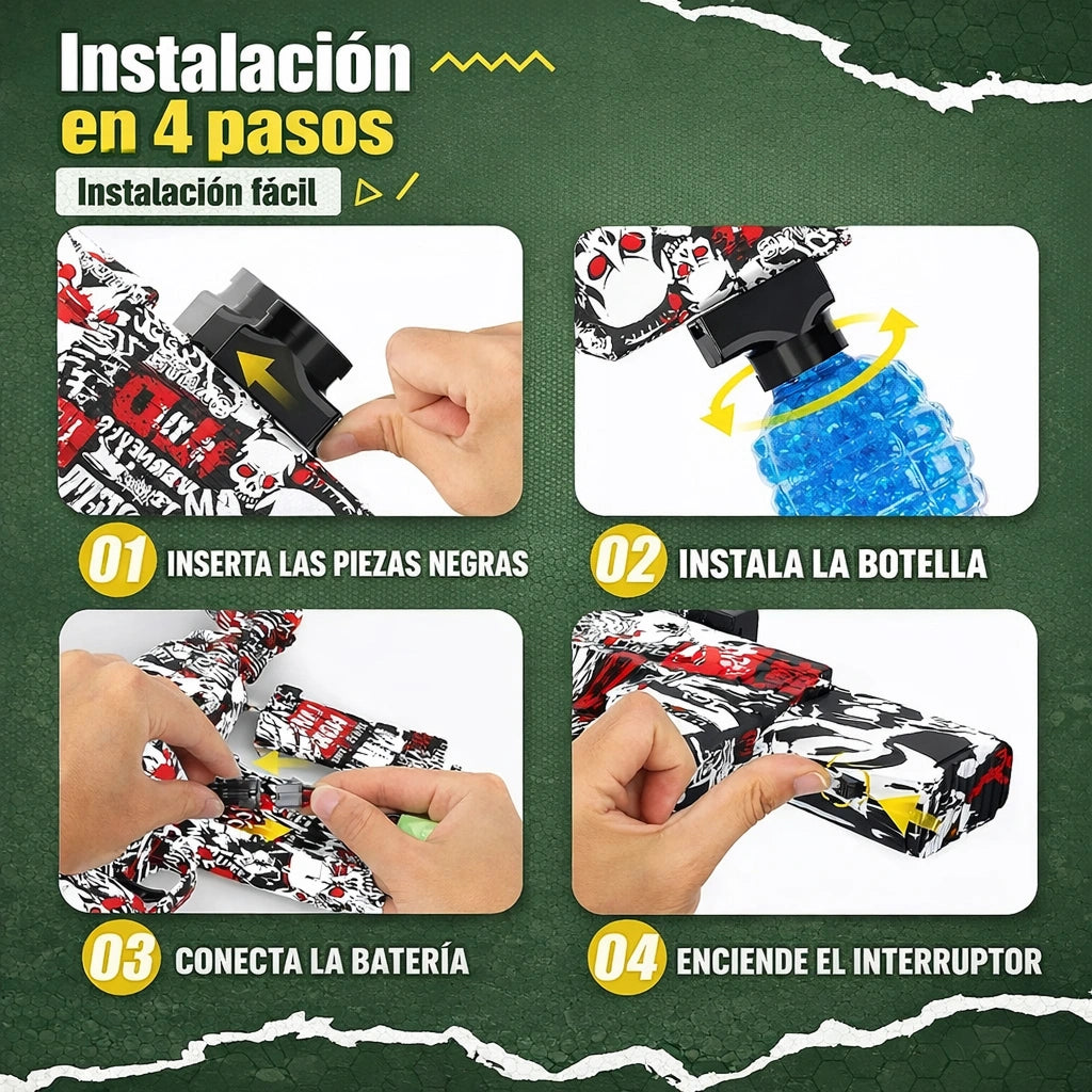 Pistola de Juguete Balines De Gel Recargable