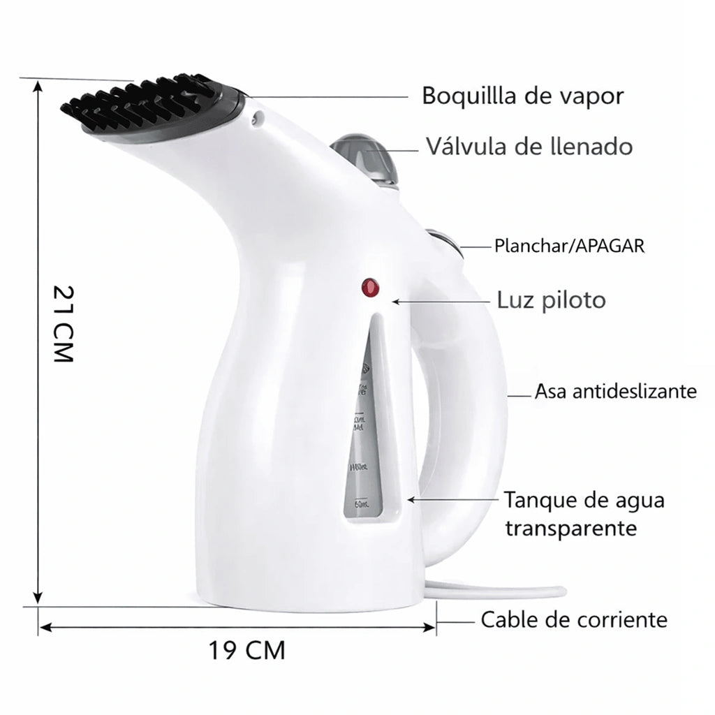 Plancha de vapor vertical portátil